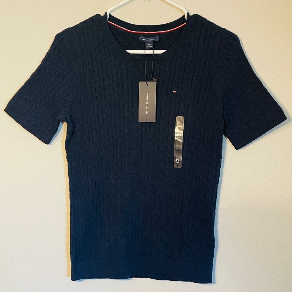 Tommy Hilfiger Women’s Solid Crewneck Sweater Size M Color - Navy